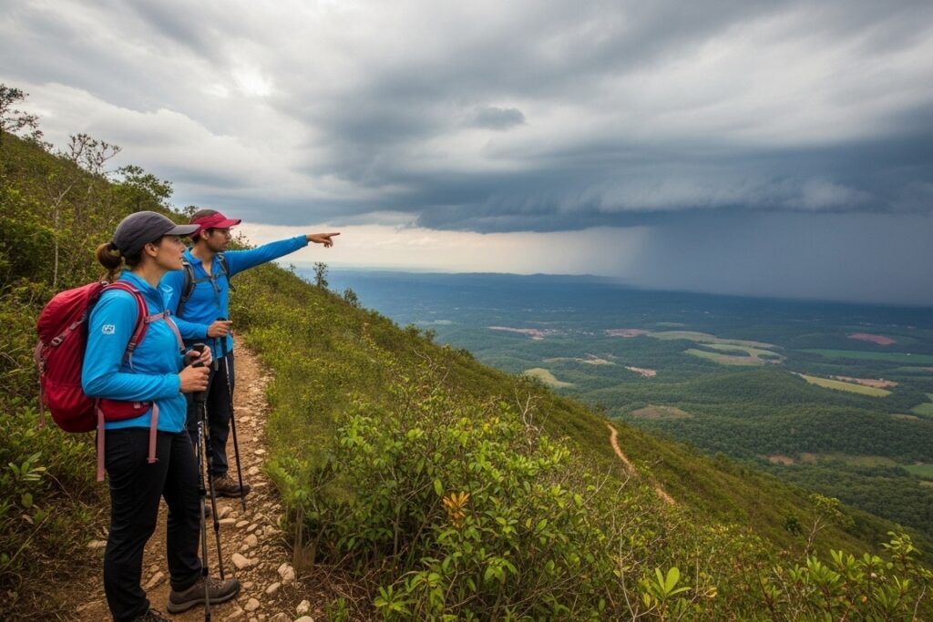Como Prever Mudanças Climáticas Em Áreas De Montanha? 6 tempestade na trilha. Como agir?