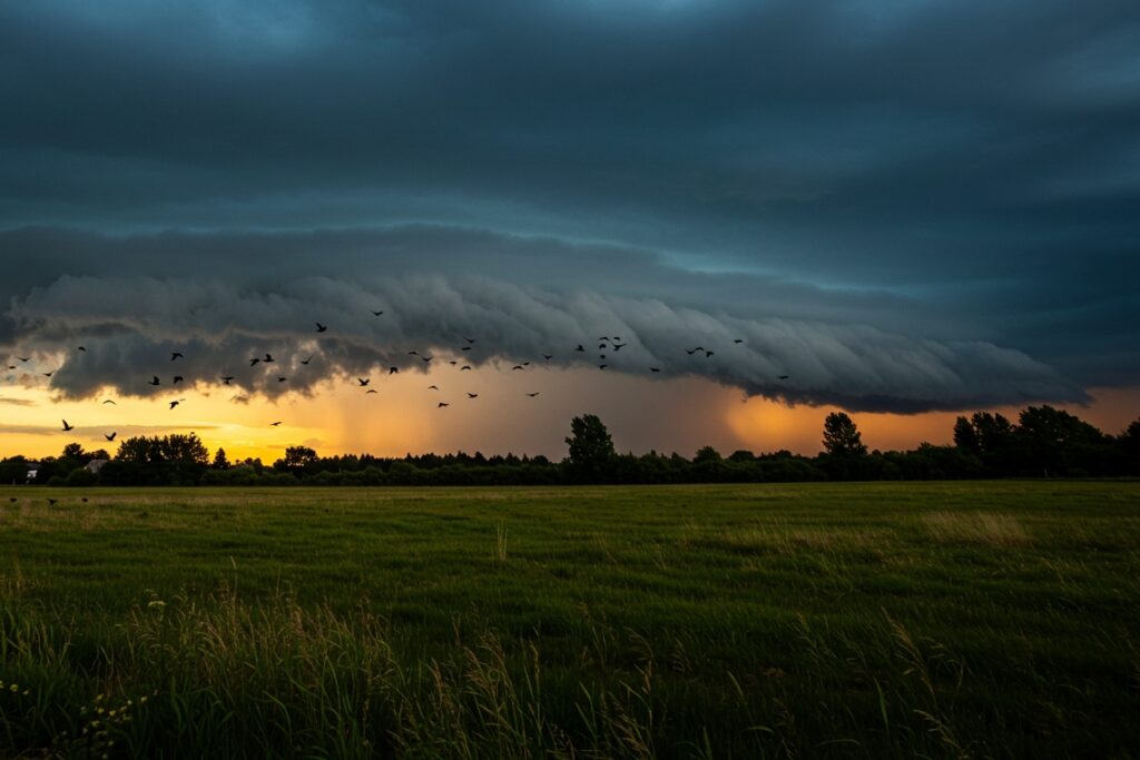 Como Prever Mudanças Climáticas Em Áreas De Montanha? 5 Pássaros fugindo da chuva e tempestade