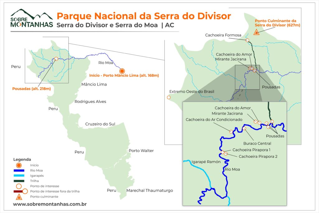 Serra Do Divisor: Um Paraíso Selvagem Pouco Conhecido No Acre 7 mapa serra do divisor