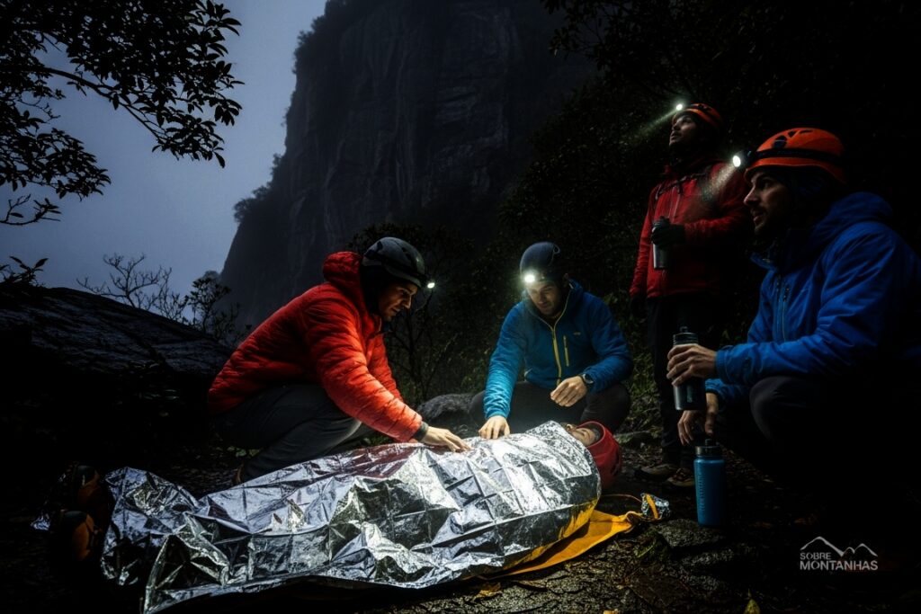 Os Perigos Das Caminhadas Noturnas Em Montanhas 5 cobertor-térmico-aluminizado