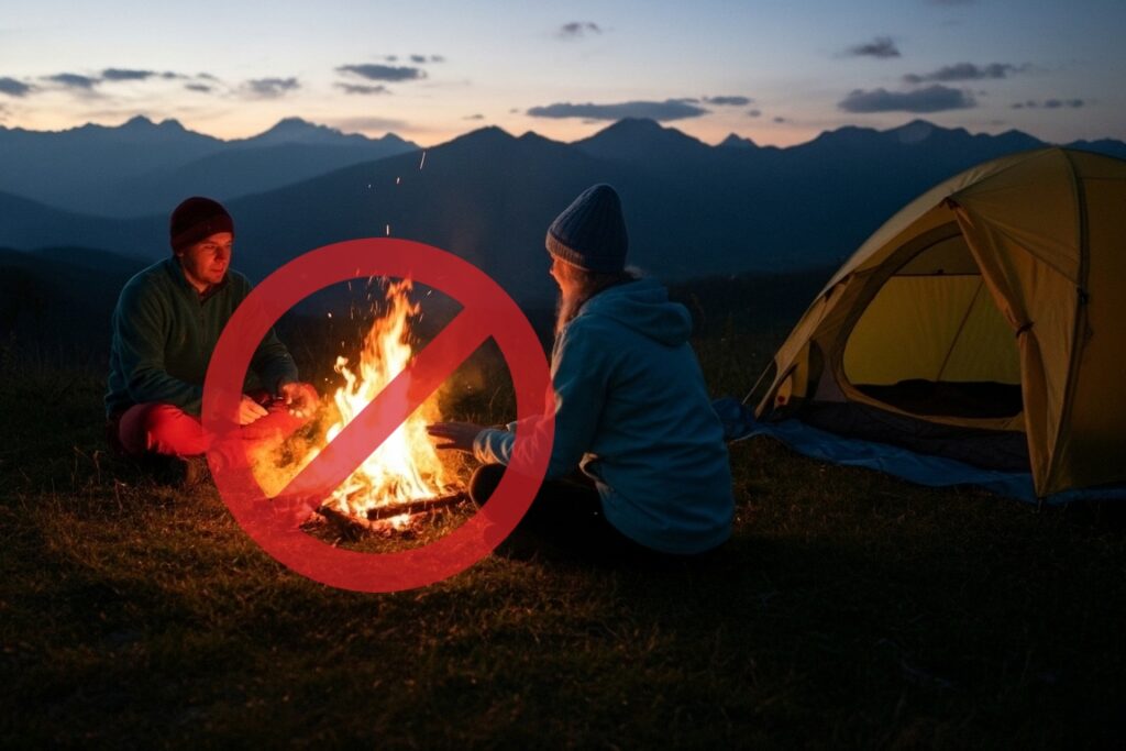 Princípios Leave No Trace (Não Deixe Rastro) Para O Montanhismo Em Ecossistemas Sensíveis 4 fogueira-na-montanha