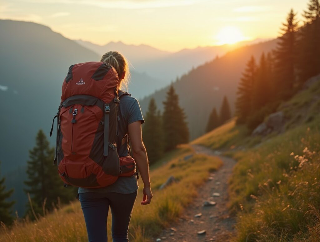 mochila caminhada e trilha em montanha 1