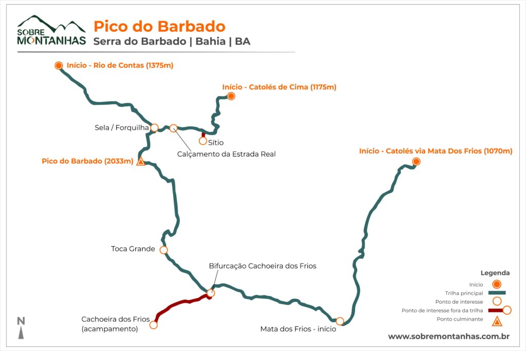 pico do barbado trilhas