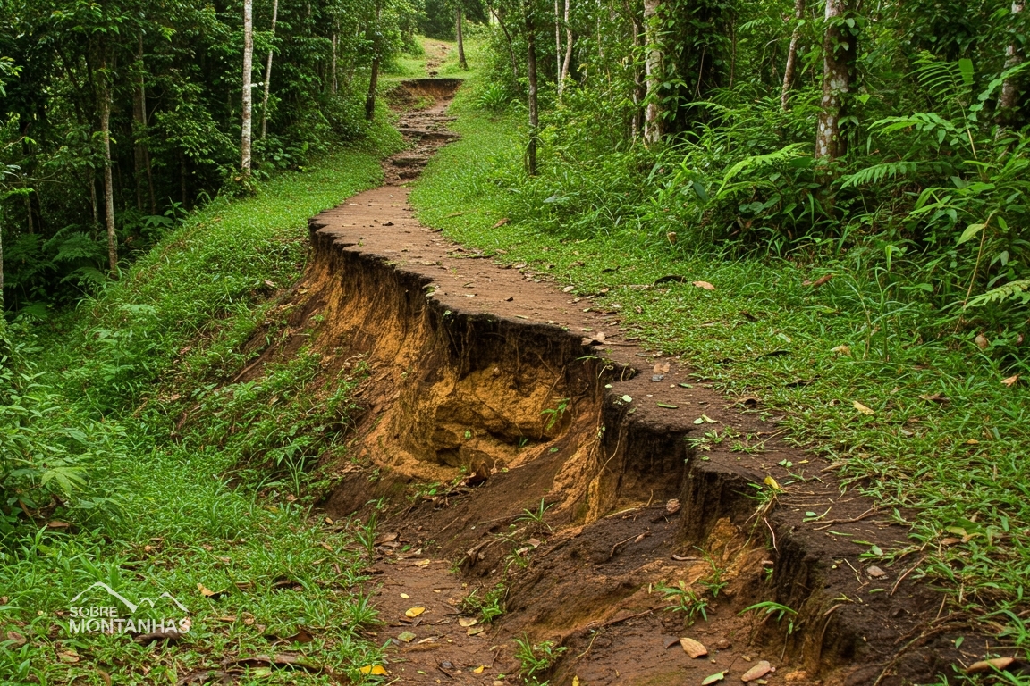 Sobre Montanhas 9 erosão de trilha