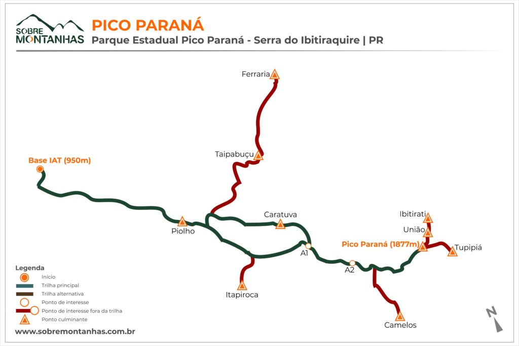 Pico Paraná: Conheça o Ponto Mais Alto da Região Sul do Brasil 4 pico-paraná-mapa
